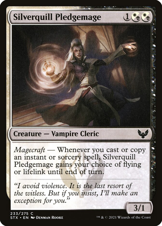 Maga Iniciada de Platinopena / Silverquill Pledgemage - Magic: The Gathering - MoxLand
