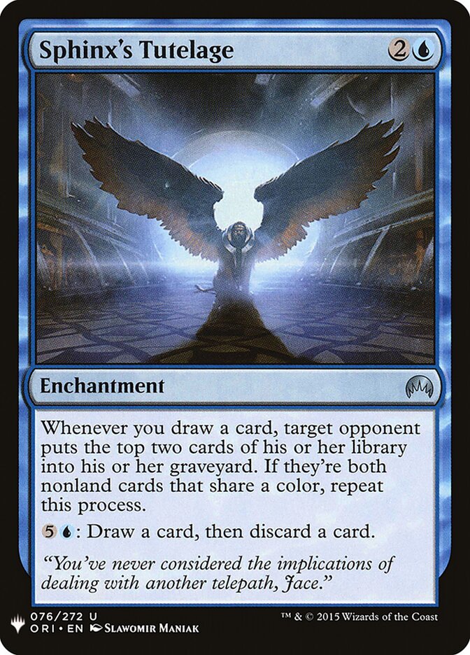 Tutela da Esfinge / Sphinx's Tutelage - Magic: The Gathering - MoxLand