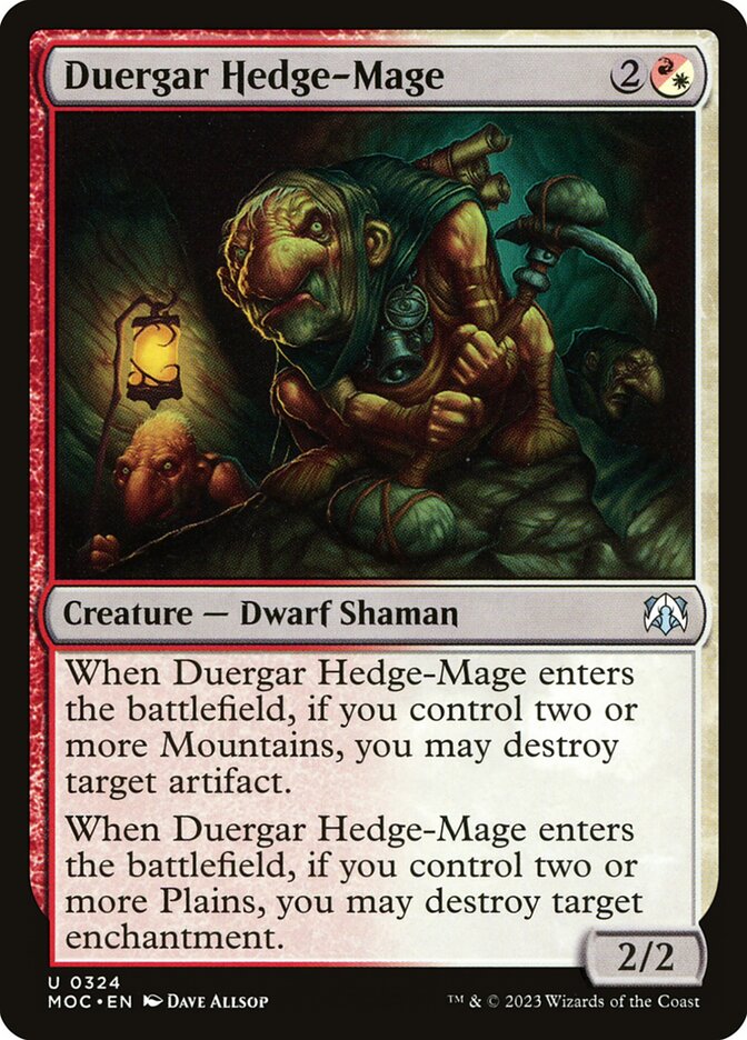 Mago Rural Duergar / Duergar Hedge-Mage - Magic: The Gathering - MoxLand