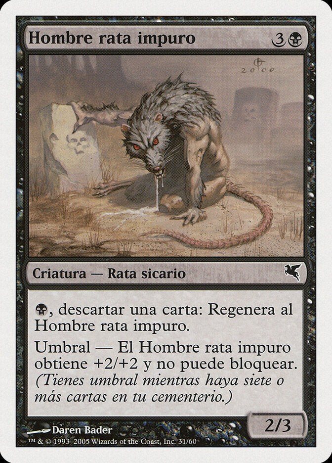 Homem-Rato Imundo / Dirty Wererat - Magic: The Gathering - MoxLand
