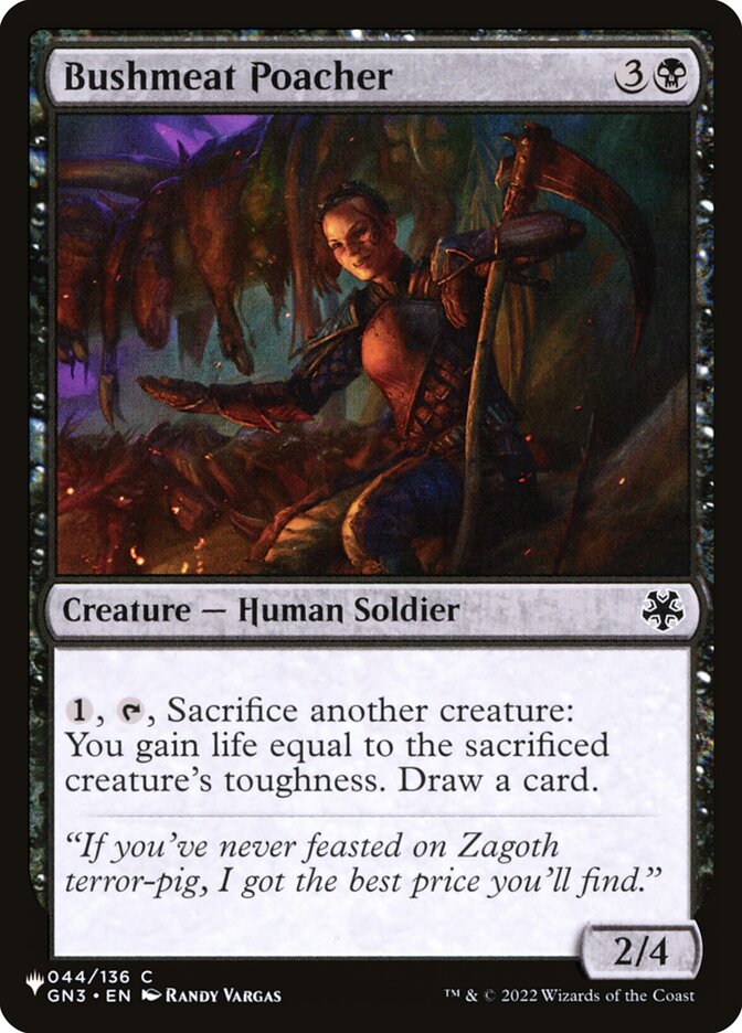 Caçadora de Carne Selvagem / Bushmeat Poacher - Magic: The Gathering - MoxLand