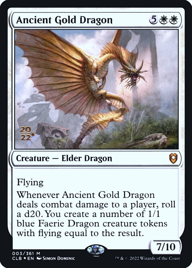 Dragão de Ouro Ancião / Ancient Gold Dragon - Magic: The Gathering - MoxLand