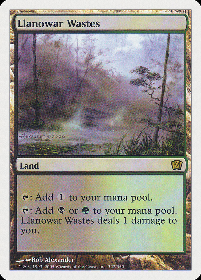 Regiões Agrestes de Llanowar / Llanowar Wastes - Magic: The Gathering - MoxLand
