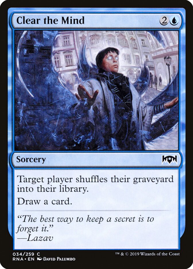 Limpar a Mente / Clear the Mind - Magic: The Gathering - MoxLand