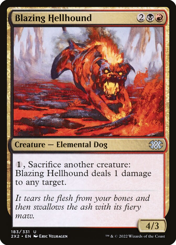 Sabujo Infernal Flamejante / Blazing Hellhound - Magic: The Gathering - MoxLand