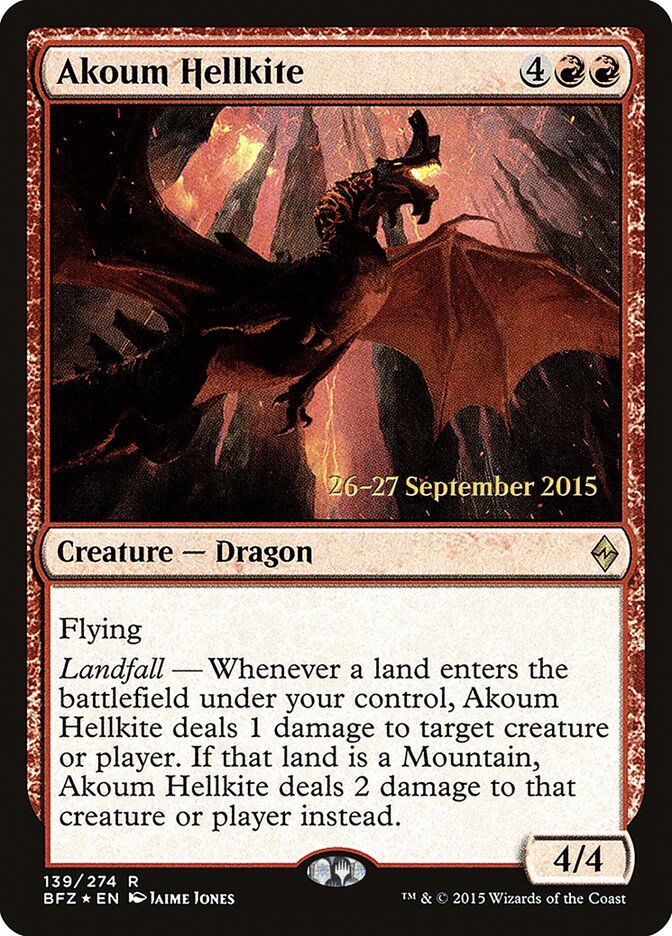 Dragoa Avérnea de Akoum / Akoum Hellkite - Magic: The Gathering - MoxLand