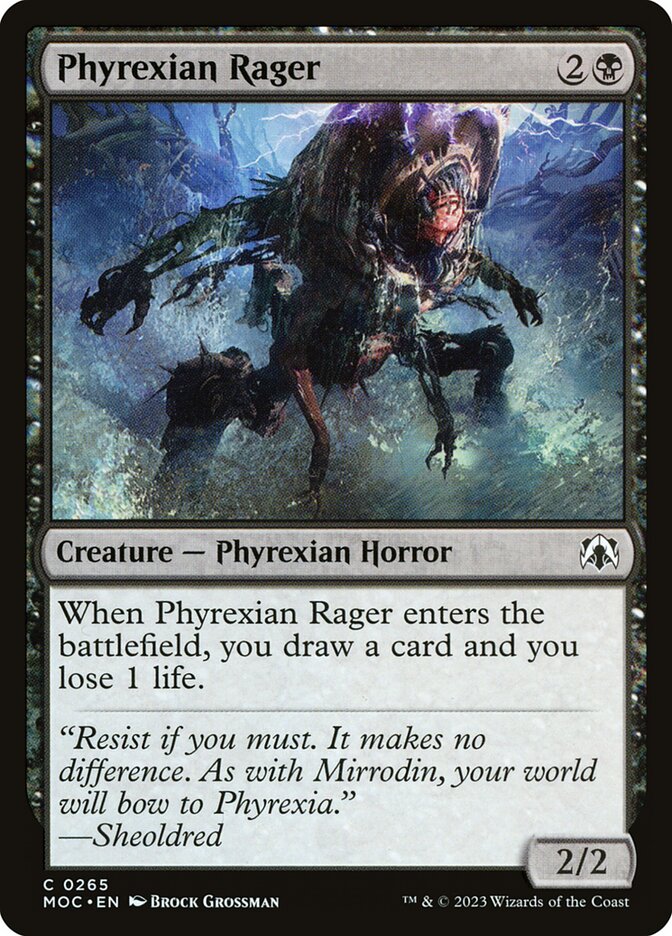 Raivoso Phyrexiano / Phyrexian Rager - Magic: The Gathering - MoxLand