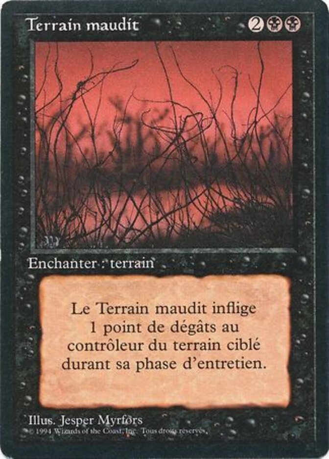 Terreno Amaldiçoado / Cursed Land - Magic: The Gathering - MoxLand