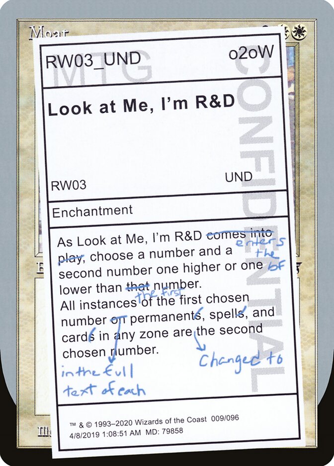 Look at Me, I'm R&D / Look at Me, I'm R&D - Magic: The Gathering - MoxLand