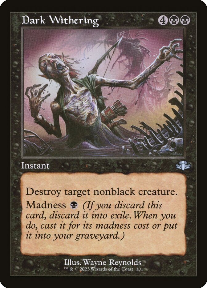 Definhamento Sombrio / Dark Withering - Magic: The Gathering - MoxLand