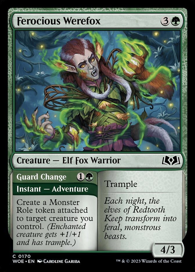 Mulher-raposa Feroz / Ferocious Werefox - Magic: The Gathering - MoxLand