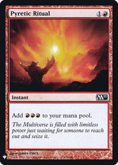 Ritual Pirético / Pyretic Ritual - Magic: The Gathering - MoxLand