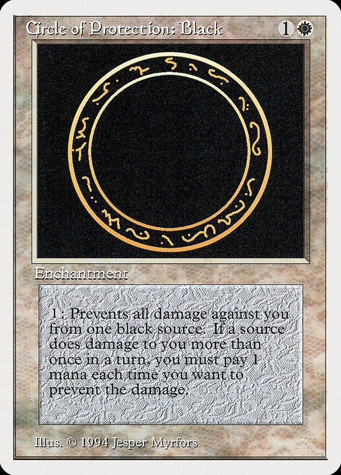 Círculo de Proteção: Preto / Circle of Protection: Black - Magic: The Gathering - MoxLand