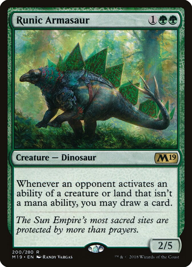 Armassauro Rúnico / Runic Armasaur - Magic: The Gathering - MoxLand