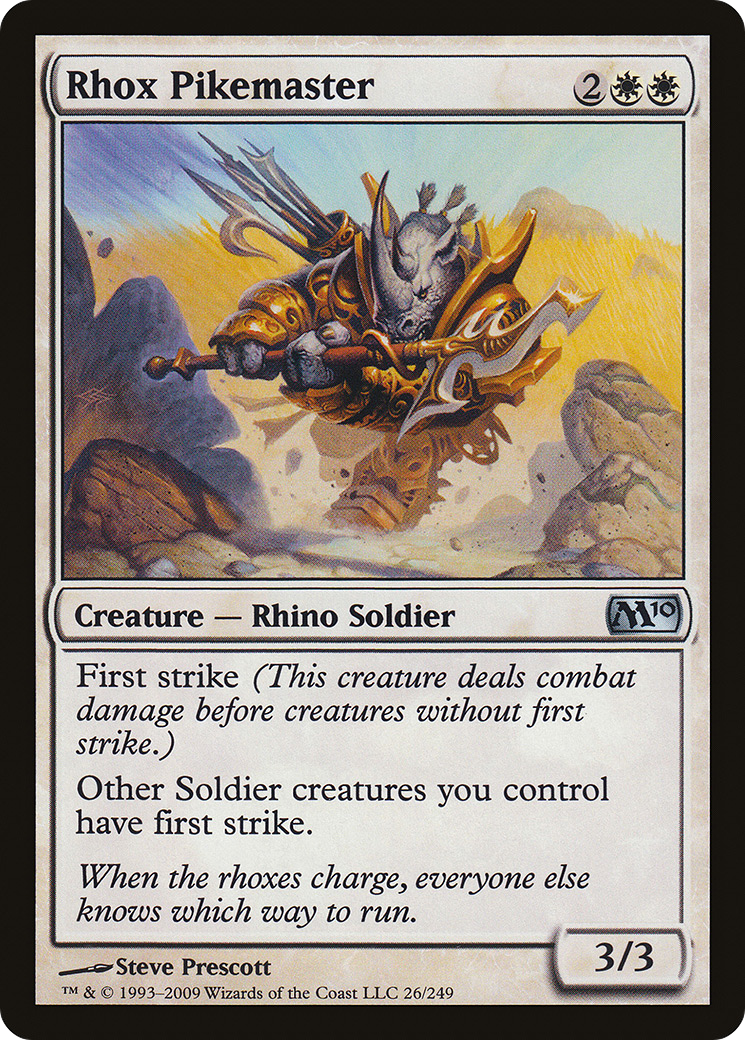 Rhox Mestre de Lança / Rhox Pikemaster - Magic: The Gathering - MoxLand