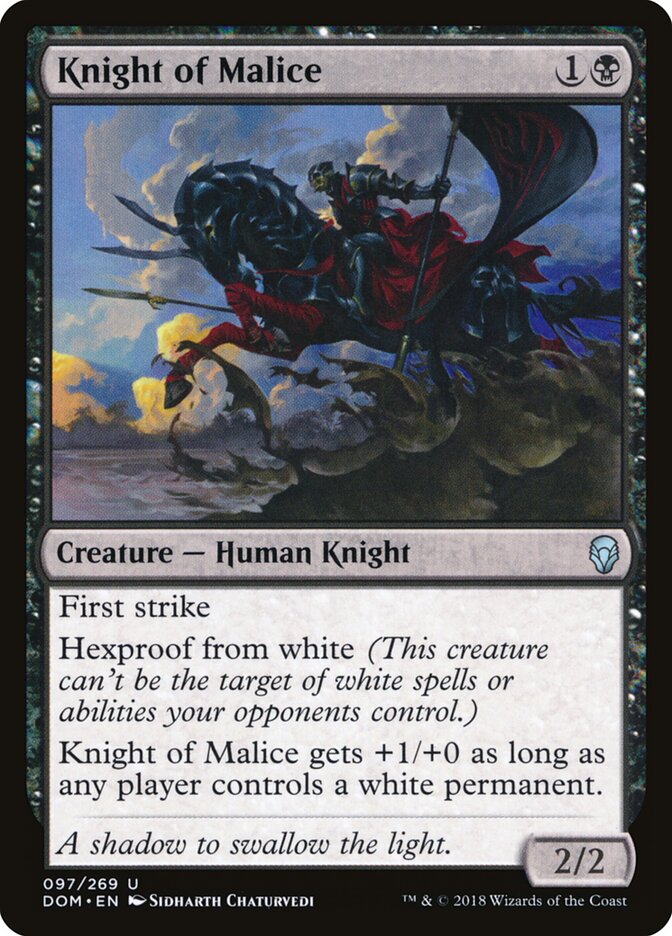 Cavaleira da Maleficência / Knight of Malice - Magic: The Gathering - MoxLand