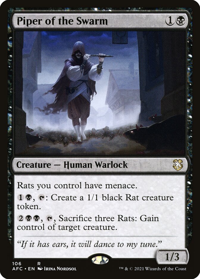 Flautista da Rataria / Piper of the Swarm - Magic: The Gathering - MoxLand