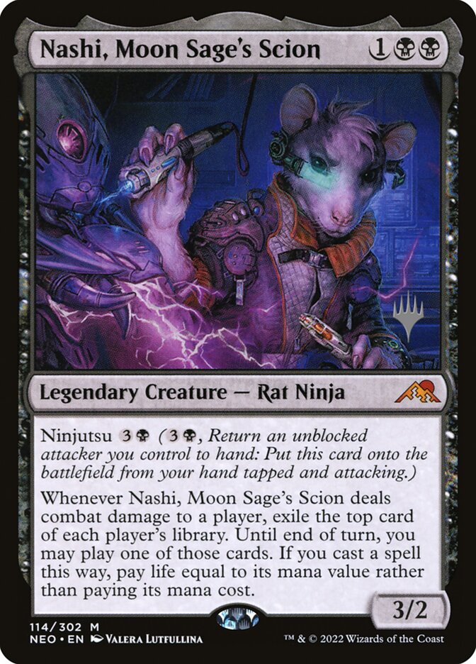 Nashi, Herdeiro da Sábia da Lua / Nashi, Moon Sage's Scion - Magic: The Gathering - MoxLand