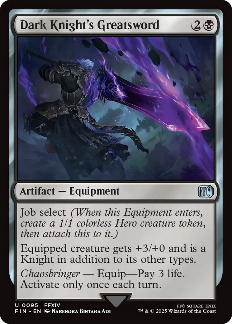 Montante do Cavaleiro das Trevas / Dark Knight's Greatsword - Magic: The Gathering - MoxLand