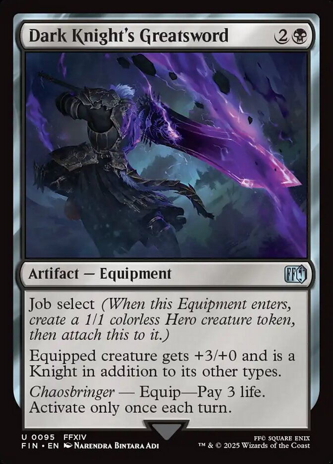 Montante do Cavaleiro das Trevas / Dark Knight's Greatsword - Magic: The Gathering - MoxLand