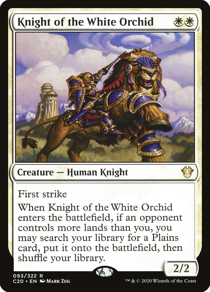Cavaleiro da Orquídea Branca / Knight of the White Orchid - Magic: The Gathering - MoxLand