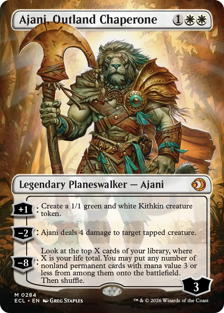 Ajani, Acompanhante Forasteiro / Ajani, Outland Chaperone - Magic: The Gathering - MoxLand