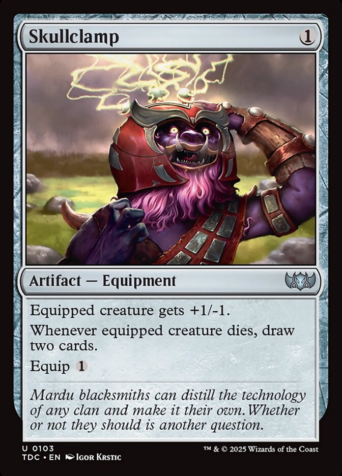 Pinça Craniana / Skullclamp - Magic: The Gathering - MoxLand