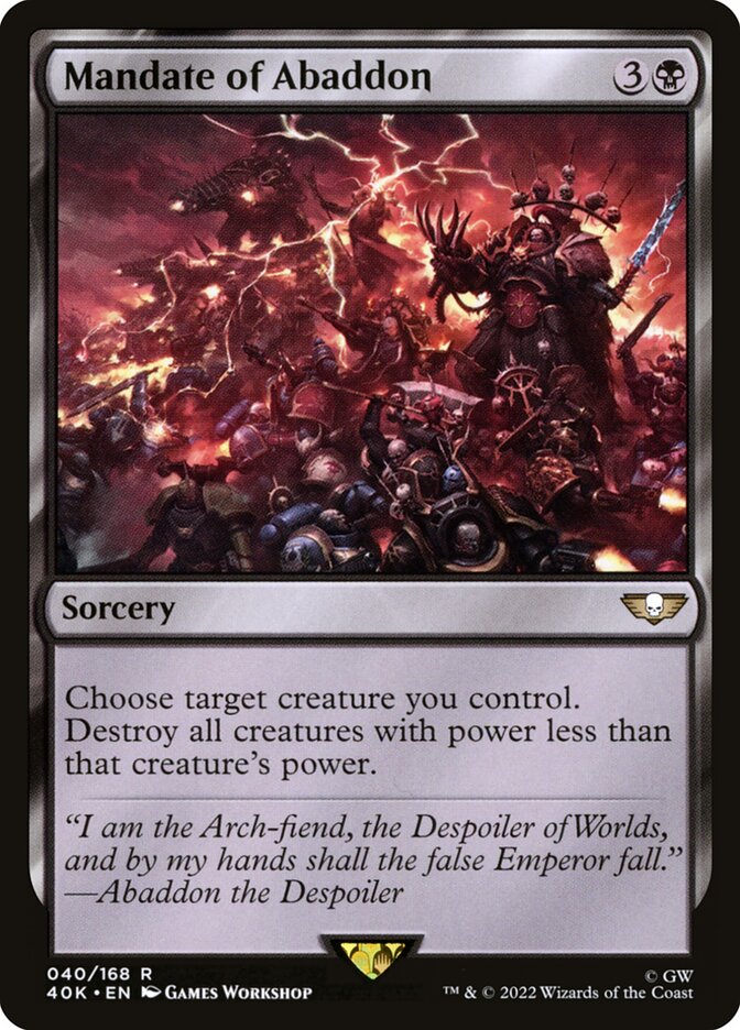 Ordens de Abaddon / Mandate of Abaddon - Magic: The Gathering - MoxLand