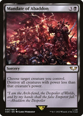 Ordens de Abaddon / Mandate of Abaddon - Magic: The Gathering - MoxLand