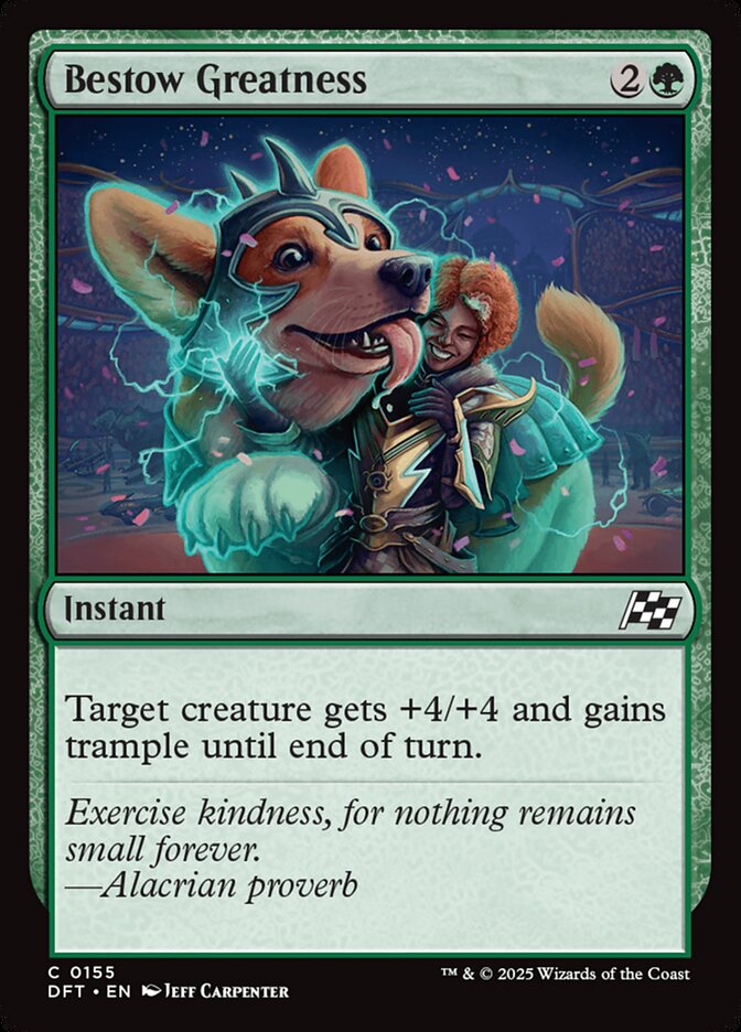 Agraciar com Grandeza / Bestow Greatness - Magic: The Gathering - MoxLand