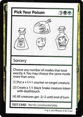 Escolha Seu Veneno / Pick Your Poison - Magic: The Gathering - MoxLand