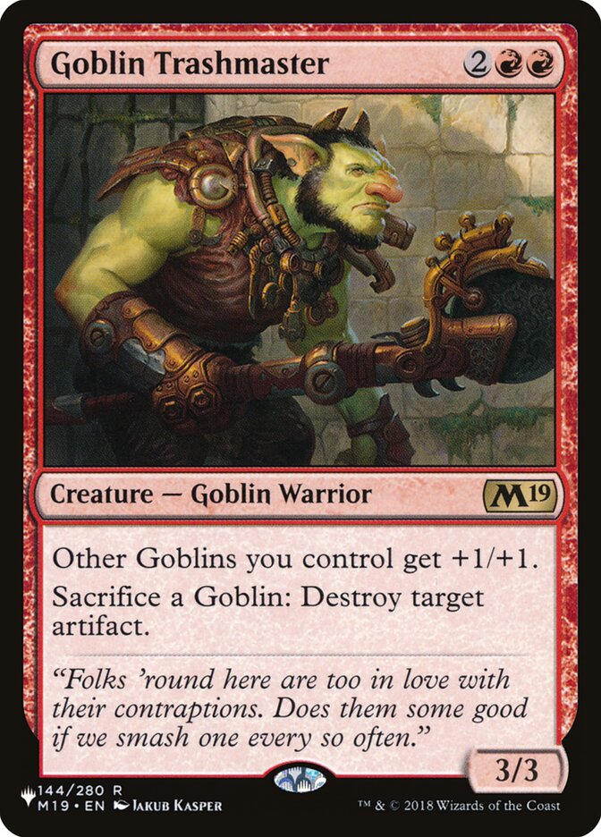 Mestre Desmantelador Goblin / Goblin Trashmaster - Magic: The Gathering - MoxLand