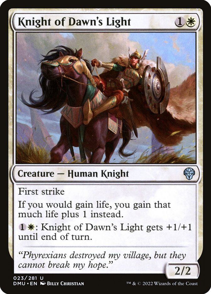 Cavaleira da Luz do Alvorecer / Knight of Dawn's Light - Magic: The Gathering - MoxLand