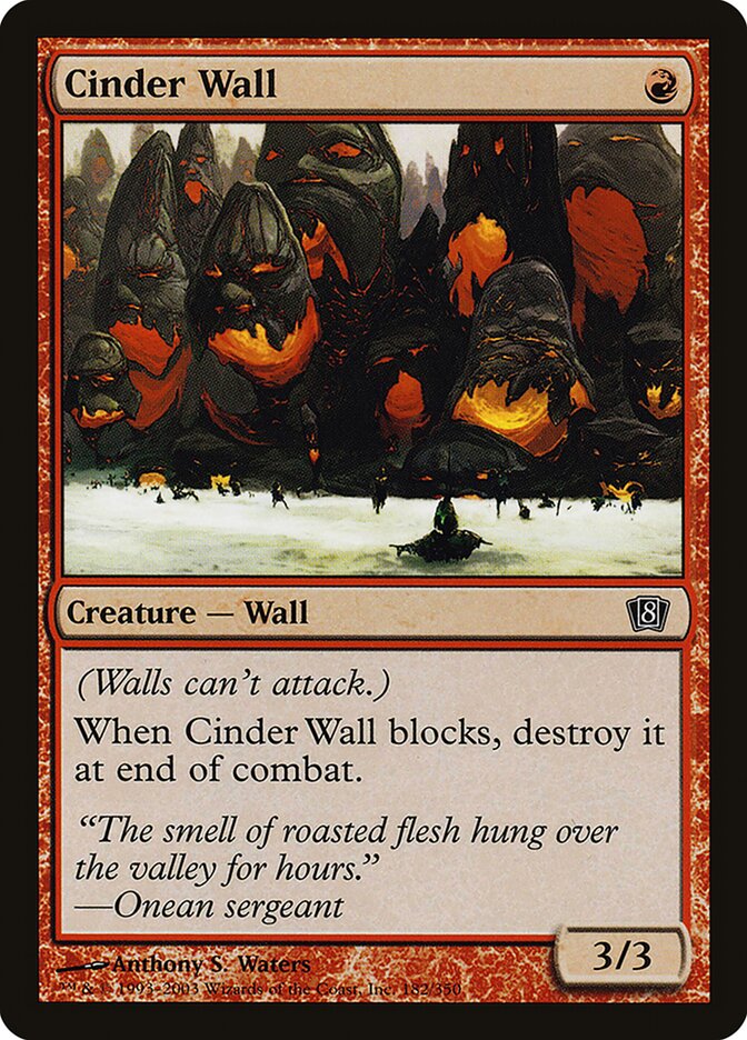 Barreira de Brasas / Cinder Wall - Magic: The Gathering - MoxLand