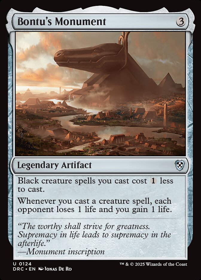 Monumento de Bontu / Bontu's Monument - Magic: The Gathering - MoxLand