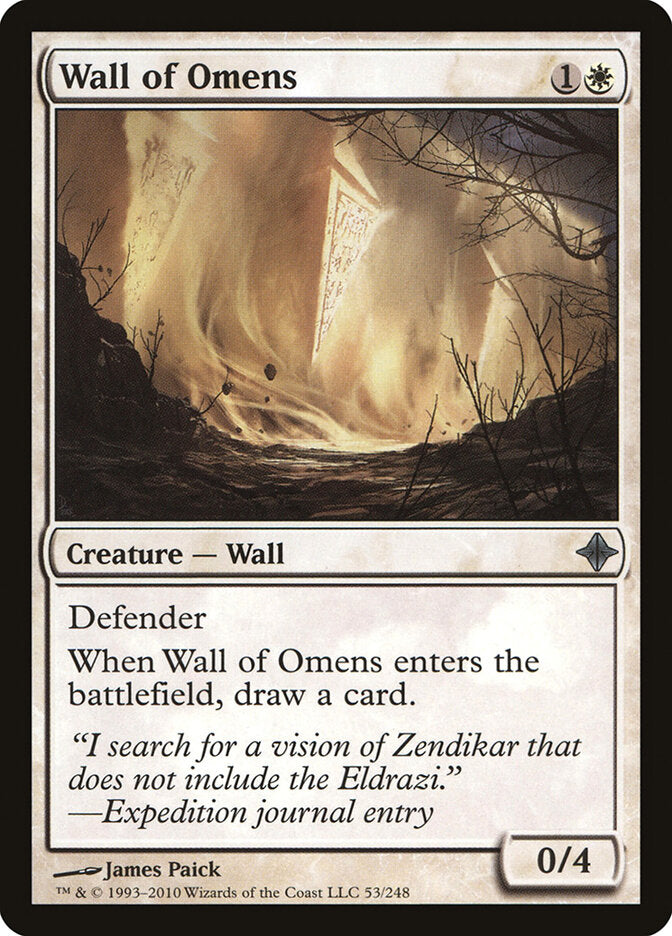 Barreira de Agouros / Wall of Omens - Magic: The Gathering - MoxLand