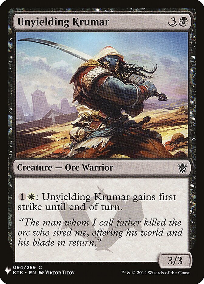 Krumar Inexorável / Unyielding Krumar - Magic: The Gathering - MoxLand