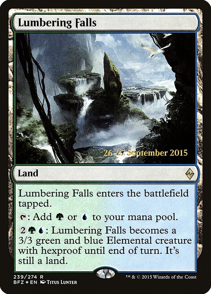 Quedas Estrondosas / Lumbering Falls - Magic: The Gathering - MoxLand