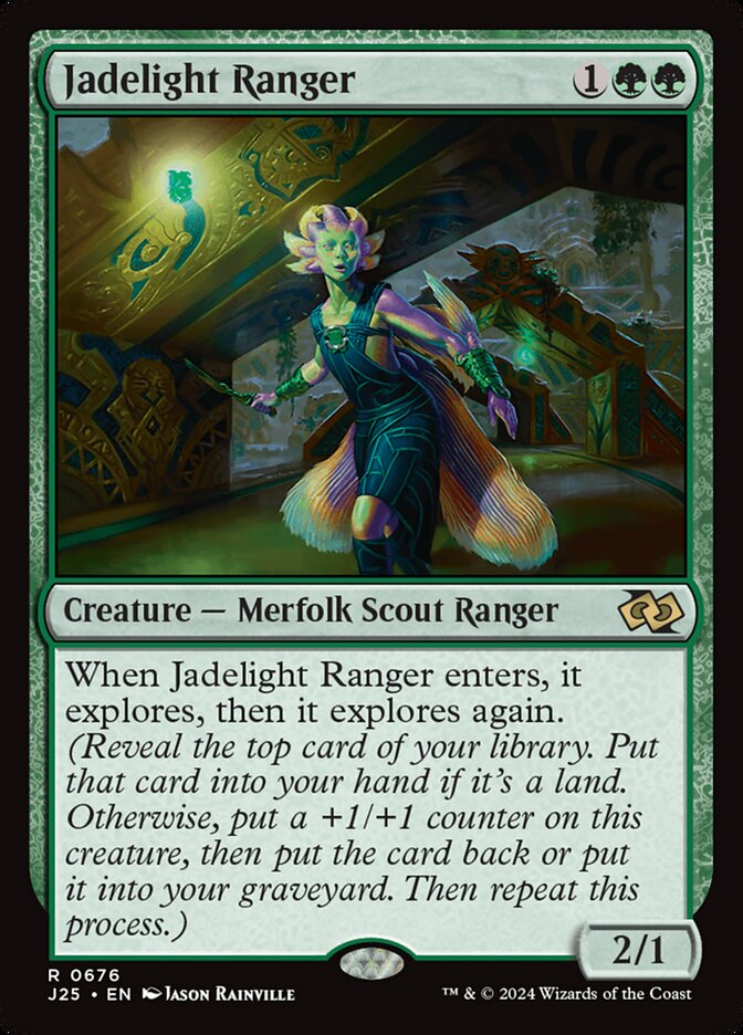 Patrulheira Jadeluzente / Jadelight Ranger - Magic: The Gathering - MoxLand