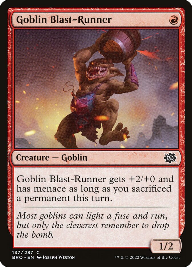 Goblin Corredor-bomba / Goblin Blast-Runner - Magic: The Gathering - MoxLand