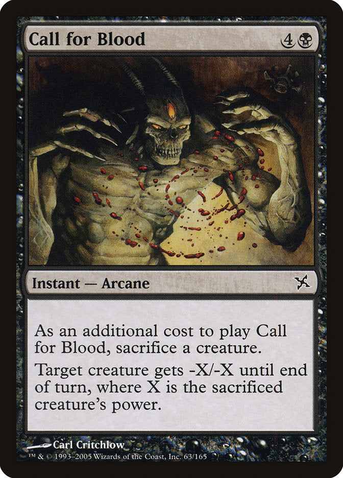 Chamado por Sangue / Call for Blood - Magic: The Gathering - MoxLand