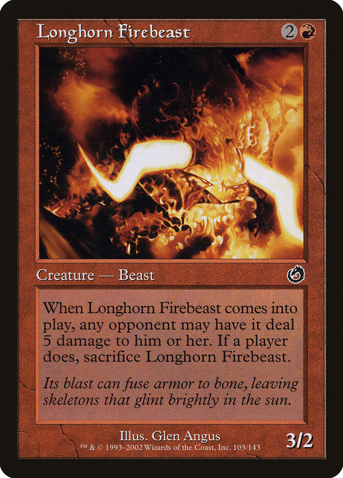 Besta Ígnea Chifruda / Longhorn Firebeast - Magic: The Gathering - MoxLand
