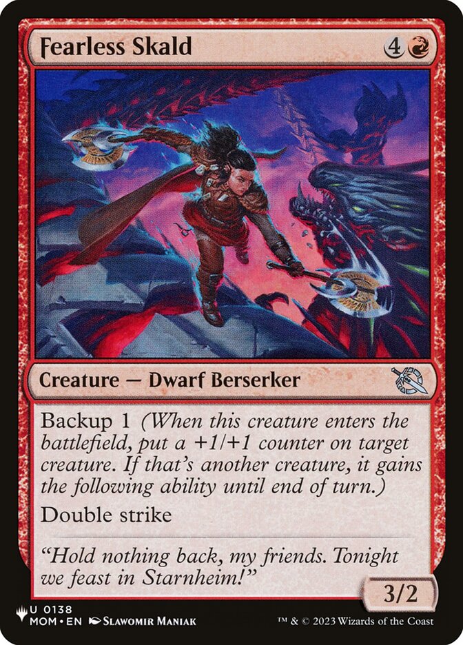 Skald Destemida / Fearless Skald - Magic: The Gathering - MoxLand