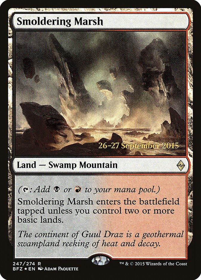 Pântano Ardente / Smoldering Marsh - Magic: The Gathering - MoxLand