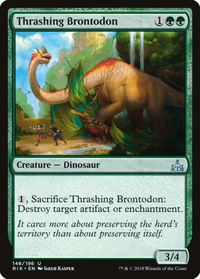 Brontodonte Destruidor / Thrashing Brontodon - Magic: The Gathering - MoxLand