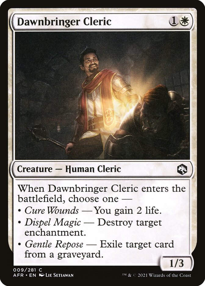 Clérigo Arauto da Aurora / Dawnbringer Cleric - Magic: The Gathering - MoxLand