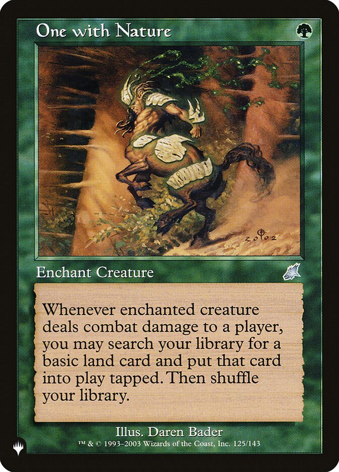 Um com a Natureza / One with Nature - Magic: The Gathering - MoxLand