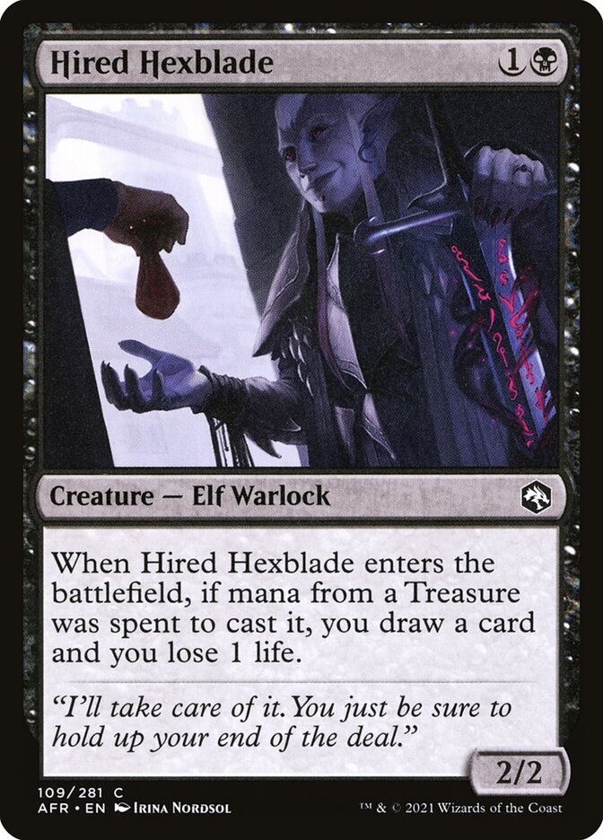 Lâmina Maldita de Aluguel / Hired Hexblade - Magic: The Gathering - MoxLand