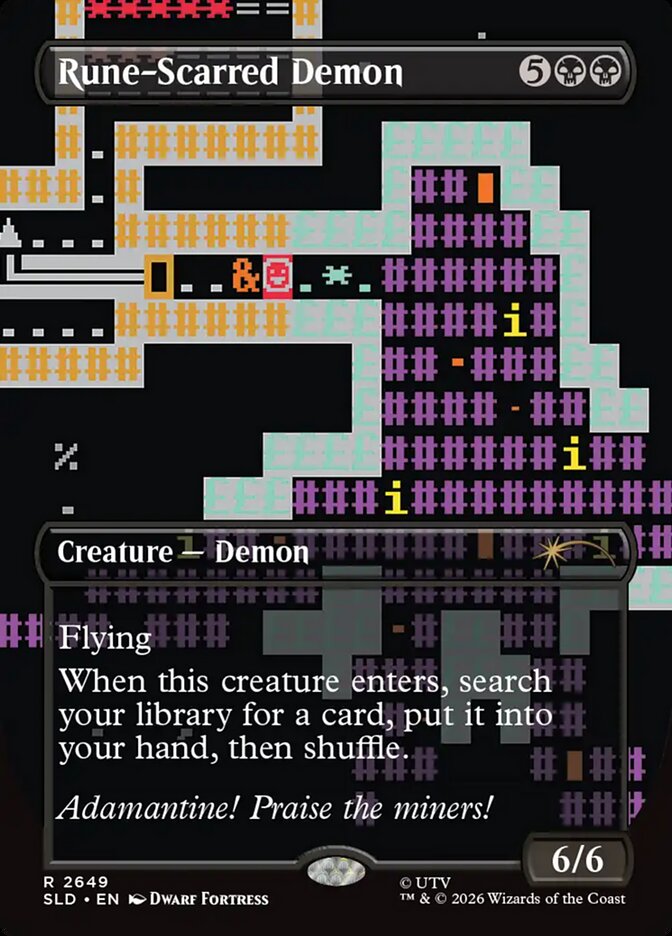 Demônio das Cicatrizes Rúnicas / Rune-Scarred Demon - Magic: The Gathering - MoxLand