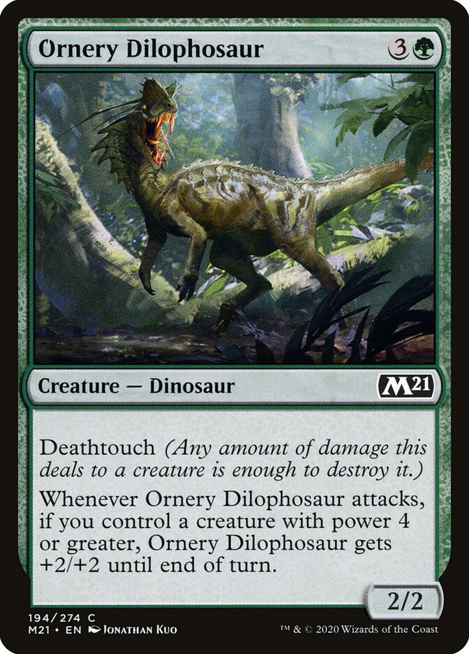 Dilofossauro Turrão / Ornery Dilophosaur - Magic: The Gathering - MoxLand